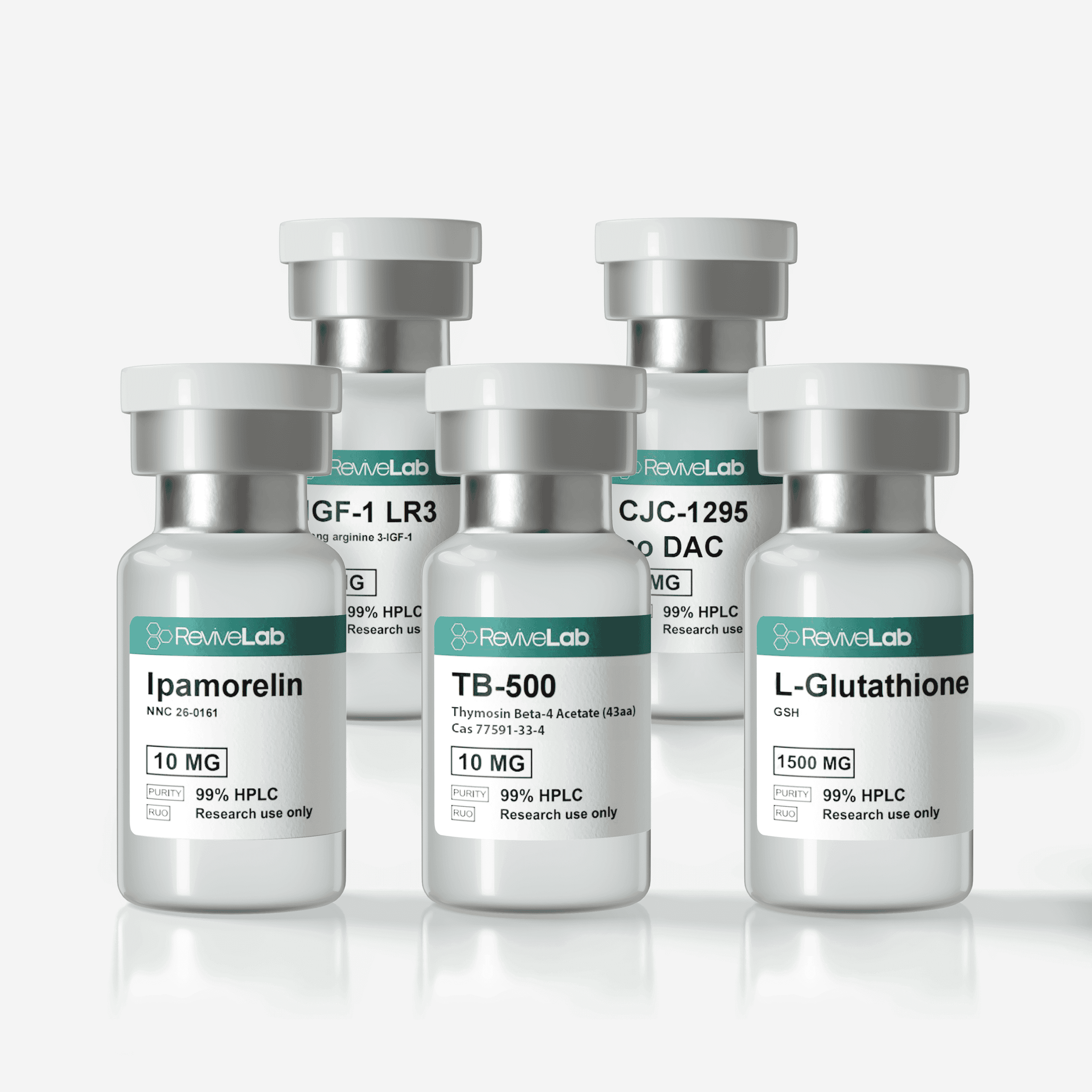 IGF-1 LR3 CJC-1295 DAC Ipamorelin TB-500 Glutathione stack Growth hormone axis peptide stack IGF-1 LR3 CJC-1295 DAC TB-500 Tissue repair and regenerative peptide combo IGF-1 LR3 TB-500 Glutathione Cellular energy & antioxidant peptide stack Glutathione IGF-1 LR3 CJC-1295 Advanced longevity & muscle regeneration peptide stack Canada