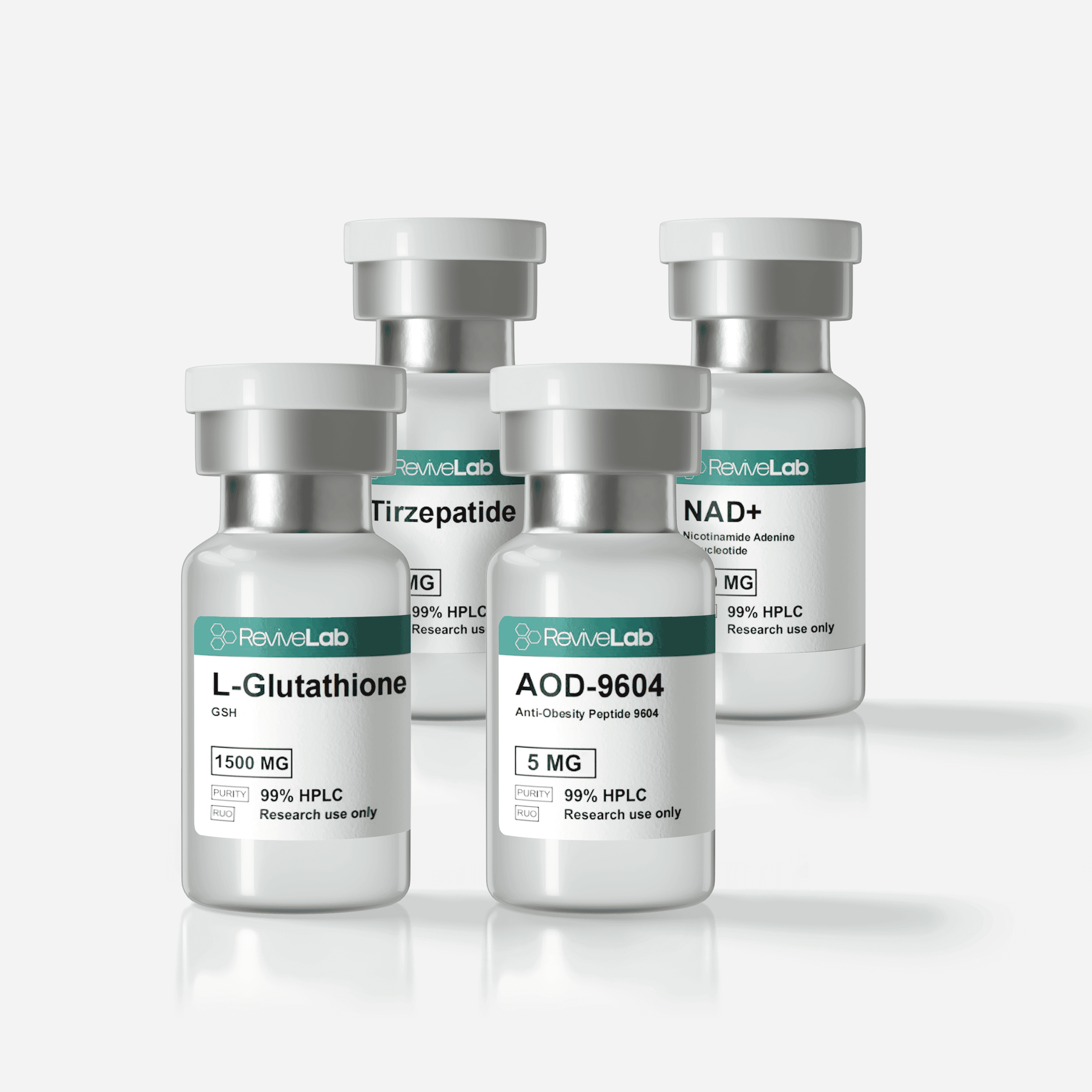 Tirzepatide NAD Glutathione AOD-9604 Tirzepatide peptide stack Canada NAD Glutathione longevity research combo AOD-9604 metabolic peptide research Anti-aging peptide stack Canada